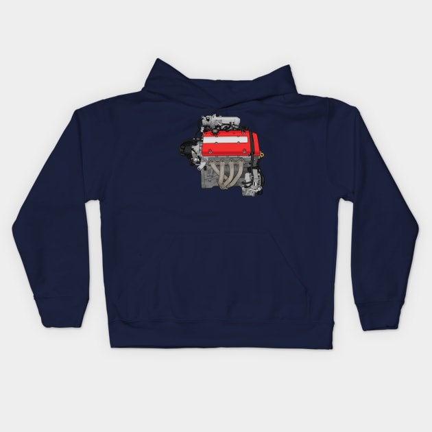 h22 engine Kids Hoodie by ArtyMotive